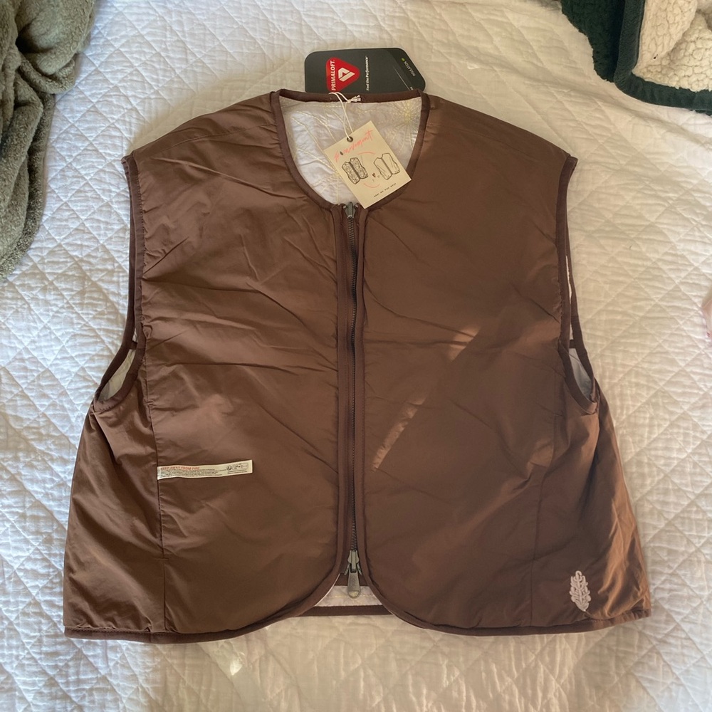 Free people Brown Quilted Vest